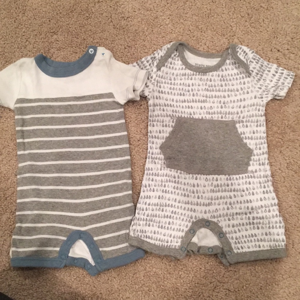 Boys 0-3m Burt’s Bees short outfit bundle